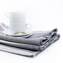 Load image into Gallery viewer, Navy/Natural Amana Weave Cotton Table Runner

