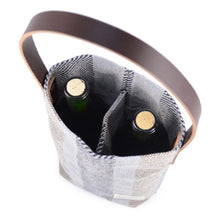 Load image into Gallery viewer, Two Bottle Colony Stripe Wine Tote - Amana Woolen Mill
