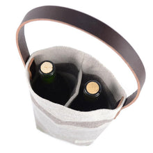 Load image into Gallery viewer, Two Bottle South Stripe Wine Tote
