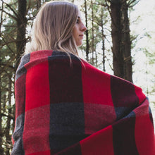 Load image into Gallery viewer, Big Roy Wool Throw with Sherpa Backing - Amana Woolen Mill
