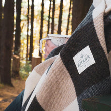 Load image into Gallery viewer, Big Roy Wool Throw with Sherpa Backing - Amana Woolen Mill
