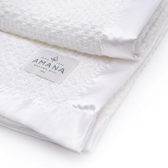 Diamond Weave Cotton Baby Blanket - Amana Woolen Mill