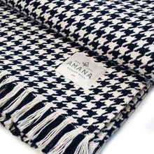 Load image into Gallery viewer, Hardy Houndstooth Cotton Throw Blanket - Amana Woolen Mill
