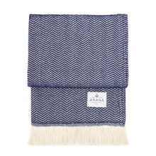 Load image into Gallery viewer, Herringbone Cotton Throw Blanket - Amana Woolen Mill -
