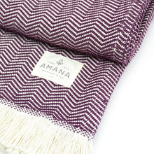Load image into Gallery viewer, Herringbone Cotton Throw Blanket - Amana Woolen Mill -
