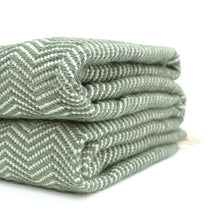 Load image into Gallery viewer, Herringbone Cotton Throw Blanket - Amana Woolen Mill -
