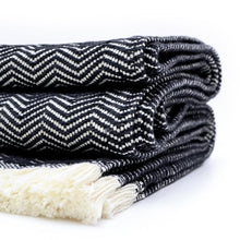 Load image into Gallery viewer, Herringbone Cotton Throw Blanket - Amana Woolen Mill -
