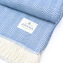 Load image into Gallery viewer, Herringbone Cotton Throw Blanket - Amana Woolen Mill -
