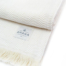 Load image into Gallery viewer, Herringbone Cotton Throw Blanket - Amana Woolen Mill -
