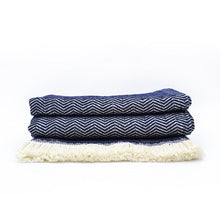 Load image into Gallery viewer, Herringbone Cotton Throw Blanket - Amana Woolen Mill -
