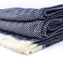 Load image into Gallery viewer, Herringbone Cotton Throw Blanket - Amana Woolen Mill -
