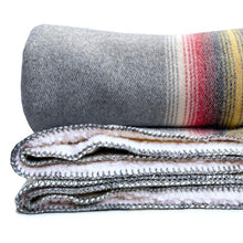 Load image into Gallery viewer, Mirage Wool Throw with Sherpa Backing - Amana Woolen Mill
