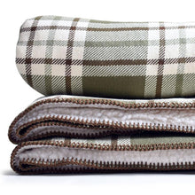 Load image into Gallery viewer, Off the Grid Cotton Throw with Sherpa Backing - Amana Woolen Mill

