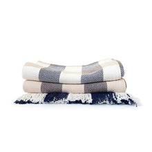 Load image into Gallery viewer, Rob Roy 3 - Color Check Cotton Throw Blanket - Amana Woolen Mill

