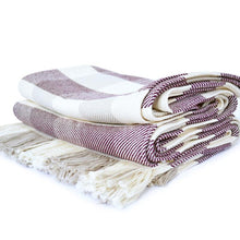 Load image into Gallery viewer, Rob Roy 3 - Color Check Cotton Throw Blanket - Amana Woolen Mill
