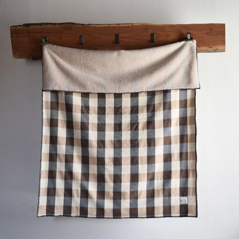 Rob Roy 3 - Color Cotton Throw with Sherpa Backing - Amana Woolen Mill