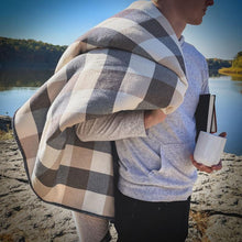 Load image into Gallery viewer, Rob Roy 3 - Color Cotton Throw with Sherpa Backing - Amana Woolen Mill
