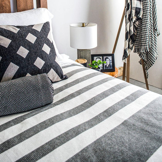 Striation Cotton Bed Blanket - Amana Woolen Mill