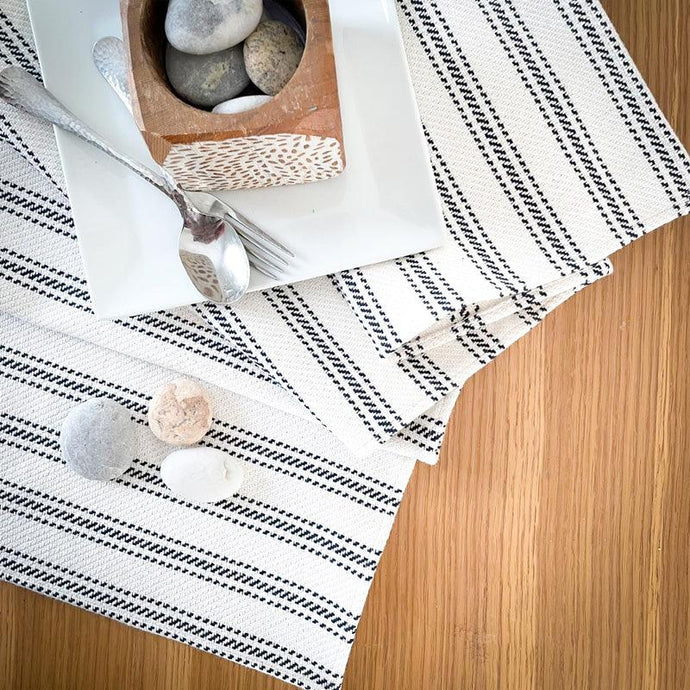 Vintage Ticking Cotton Table Runner - Amana Woolen Mill