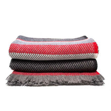 Load image into Gallery viewer, red Wolter Ridge Wool Throw Blanket
