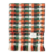 Load image into Gallery viewer, Green/Orange/Black Dimension Cotton Throw Blanket
